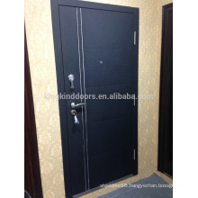 2015 New Steel Door KKD-712 with Aluminum Strips Main Door Design New Color
